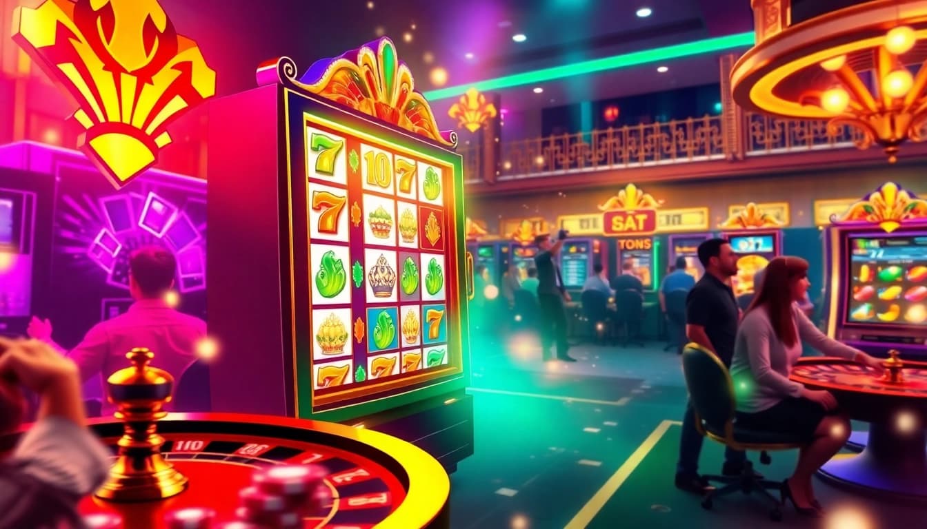 Sparking excitement at a situs slot online with vibrant slot machine visuals and dynamic gameplay.