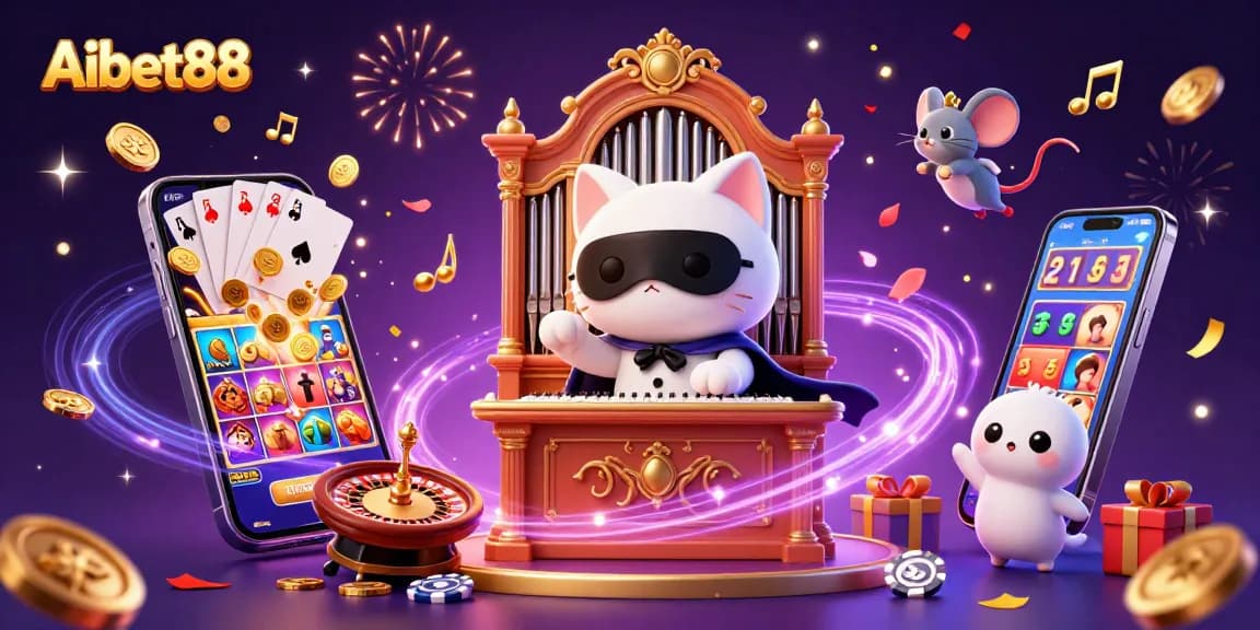 Aibet88 offers thrilling casino action with captivating characters and vibrant game elements in an enchanting scene.