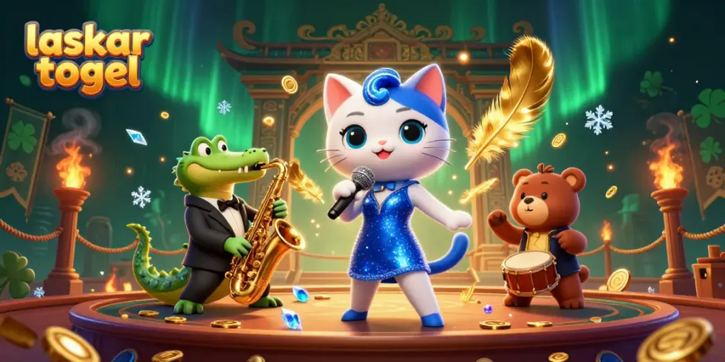 Engage with thrilling laskar togel action featuring animated characters in an electrifying casino setting.