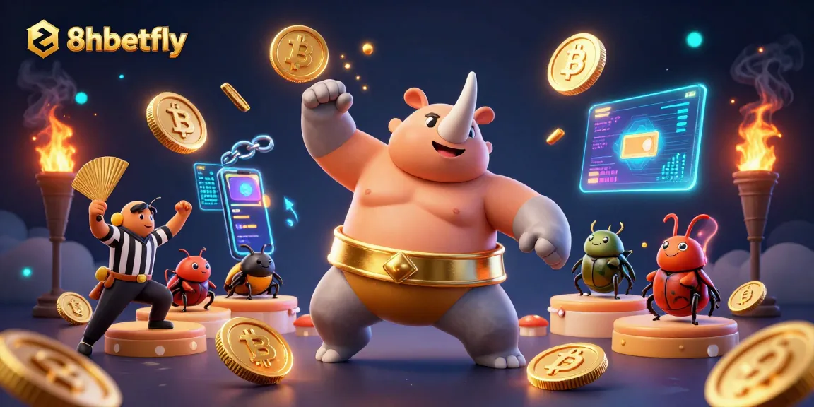 Experience the excitement of betting with 8xbetfly, featuring vibrant gaming elements and a dynamic scene.