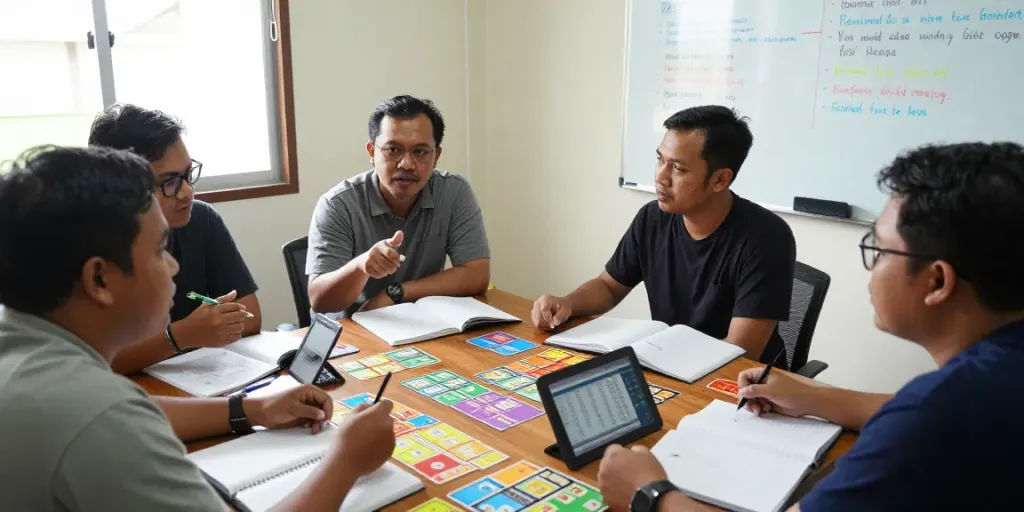 Diskusi strategi togel di BUKUMIMPI138 dengan alat dan catatan.