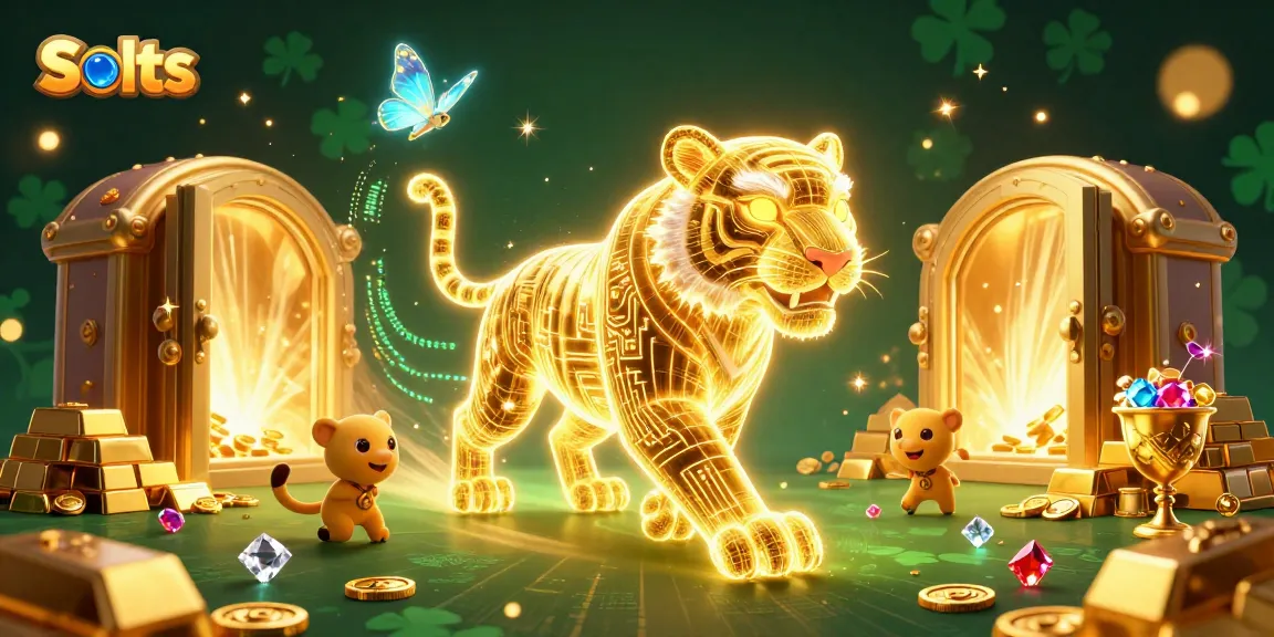 Spin through exciting Slots in a vibrant digital casino landscape filled with treasures and neon energy.