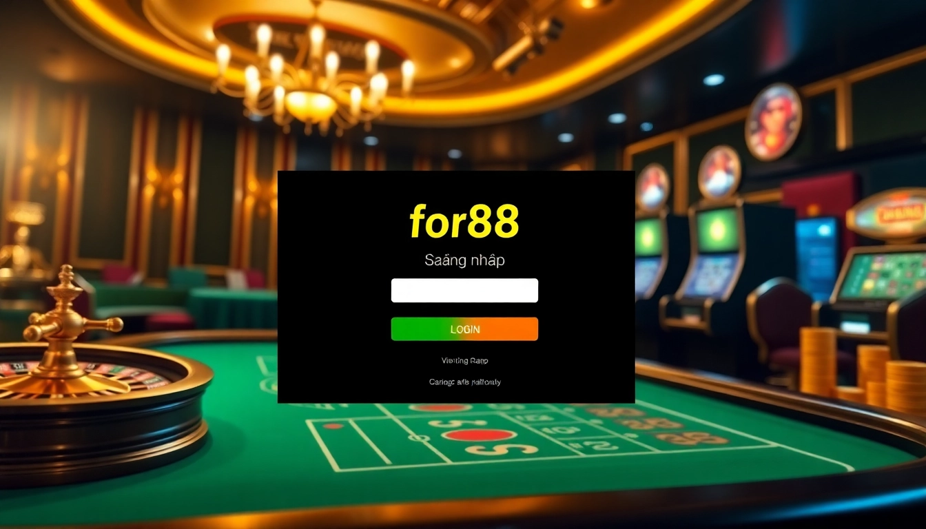 Experience the thrill of gambling with for88 đăng nhập at a luxurious online casino interface.