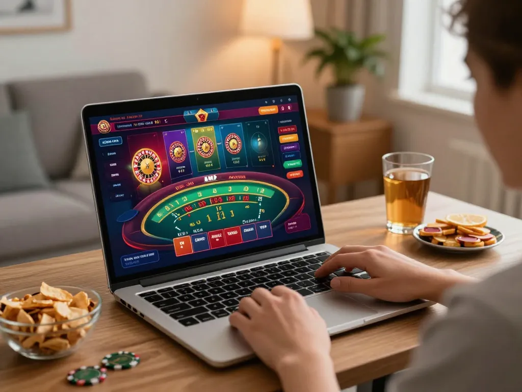Go88 online casino interface displaying exciting blackjack and roulette games during an at-home gaming session.