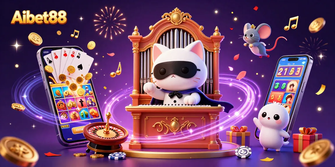 Aibet88 offers thrilling casino action with captivating characters and vibrant game elements in an enchanting scene.