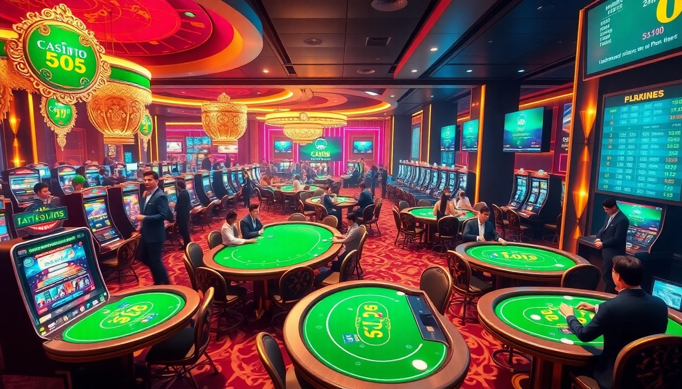 Engaged players experiencing the excitement of GG88's vibrant casino environment.