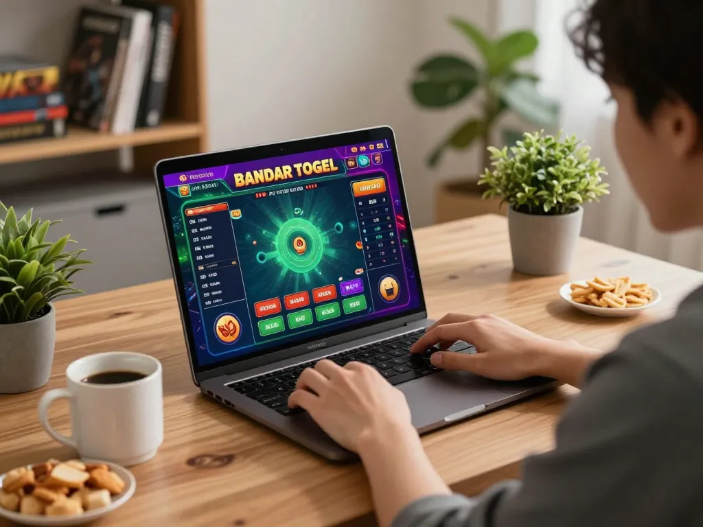 Bergabung dalam permainan bandar togel online di rumah, menampilkan suasana nyaman dan permainan strategis.