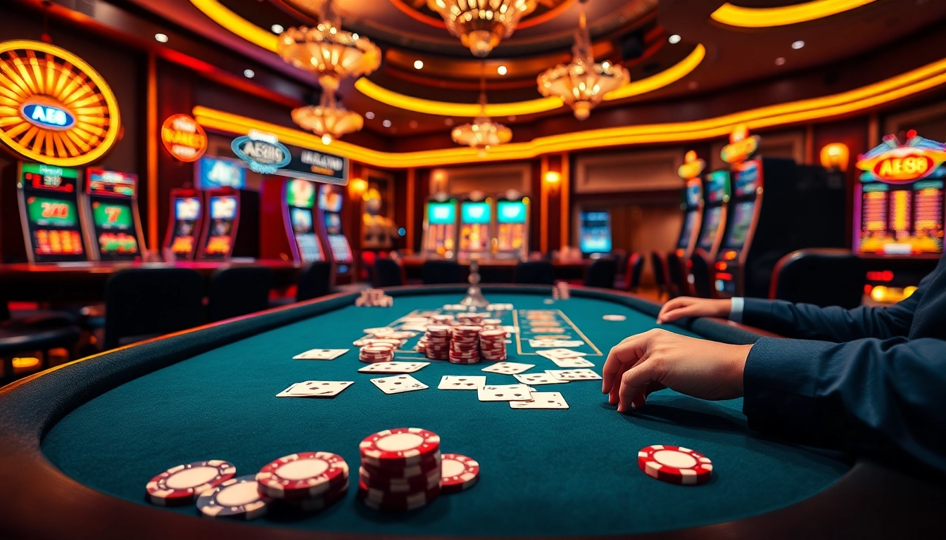 Engaged players at AE888 poker table strategizing and enjoying the gaming experience.