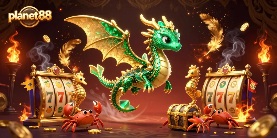 Spin with planet88's slots, a vibrant sea dragon and treasures await in the gaming world.
