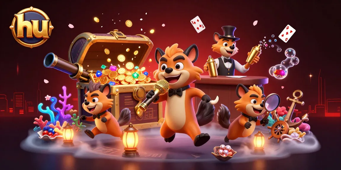Những chú hyena trong casino hài hước "hu" trình diễn và phục vụ đồ uống sáng tạo.