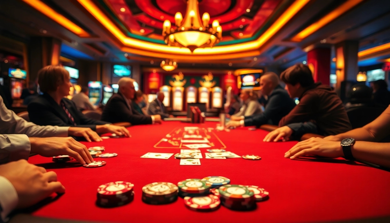 Engaging poker game scene highlighting free credit online casino singapore atmosphere.