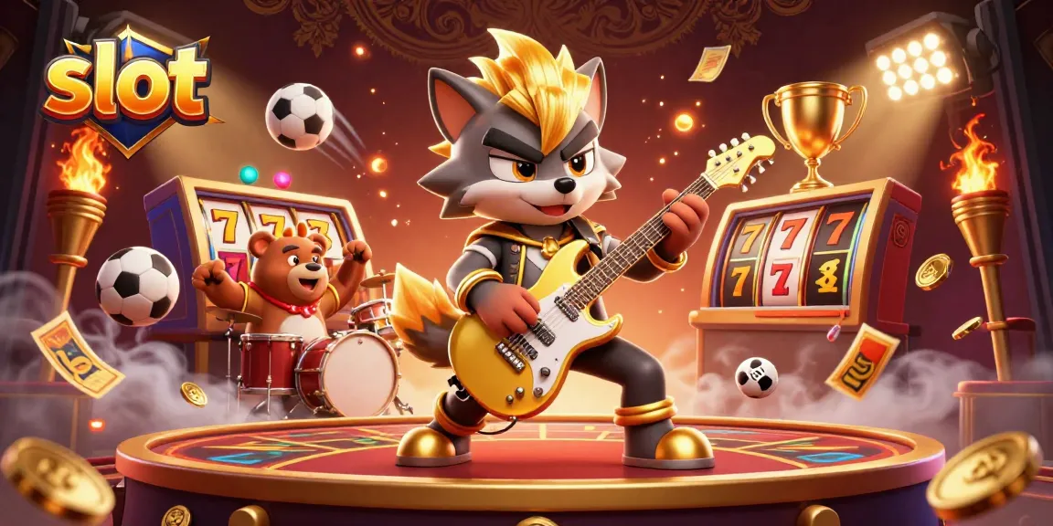 Spin slot machines and win big with dynamic action in this vivid casino scene.