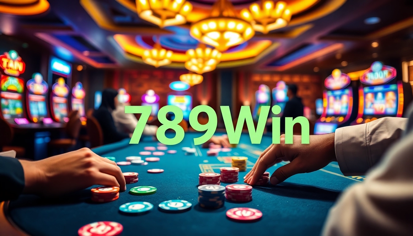 Experience the excitement of 789Win at a vibrant poker table with thrilling action.