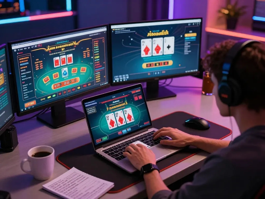 Engage with the Tr88 link while playing live dealer games at a stylish online gambling setup.