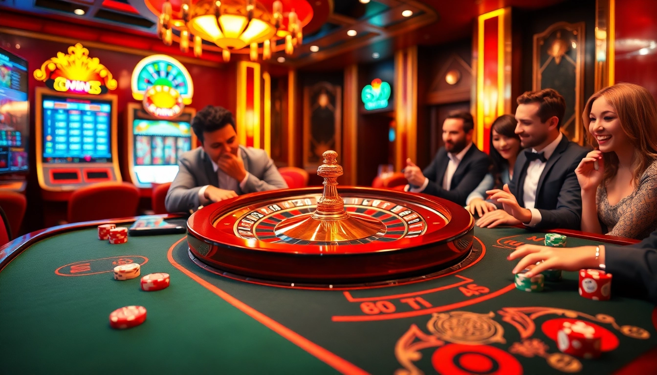 Experience the thrill of winning with 555 win at a luxury casino table, vibrant poker chips, and an engaging roulette wheel.