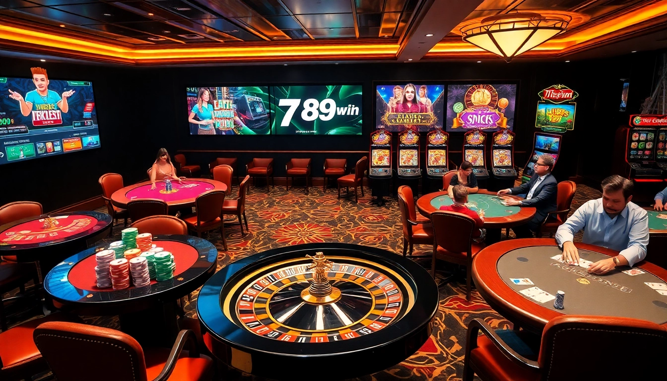 Experience thrilling gaming at 789win with luxury casino tables and exciting poker action.