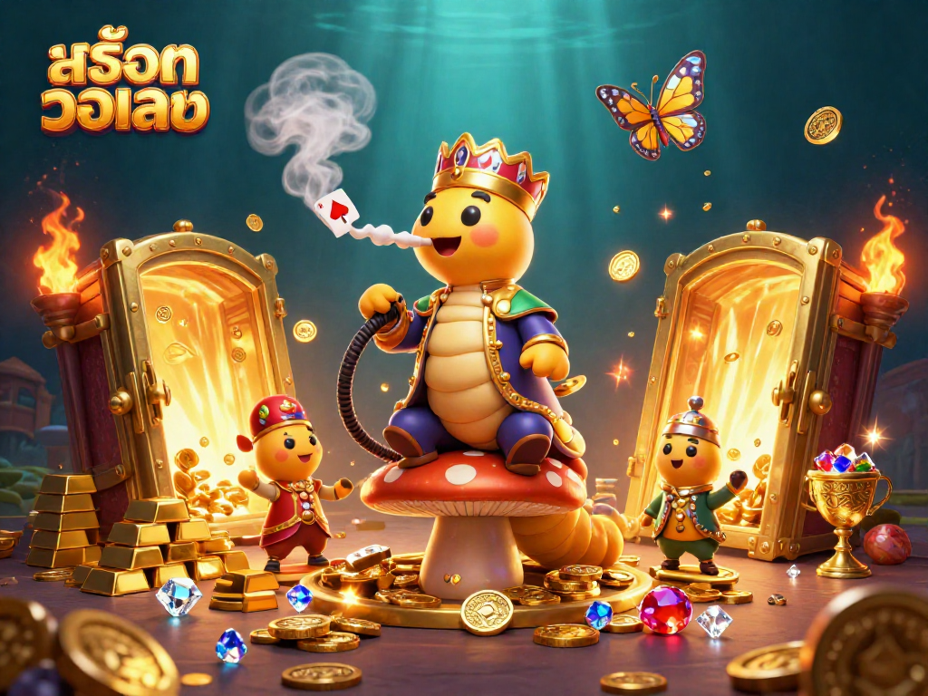 Play สล็อตวอเลท and discover vibrant casino treasures in a dynamic 3D illustration.