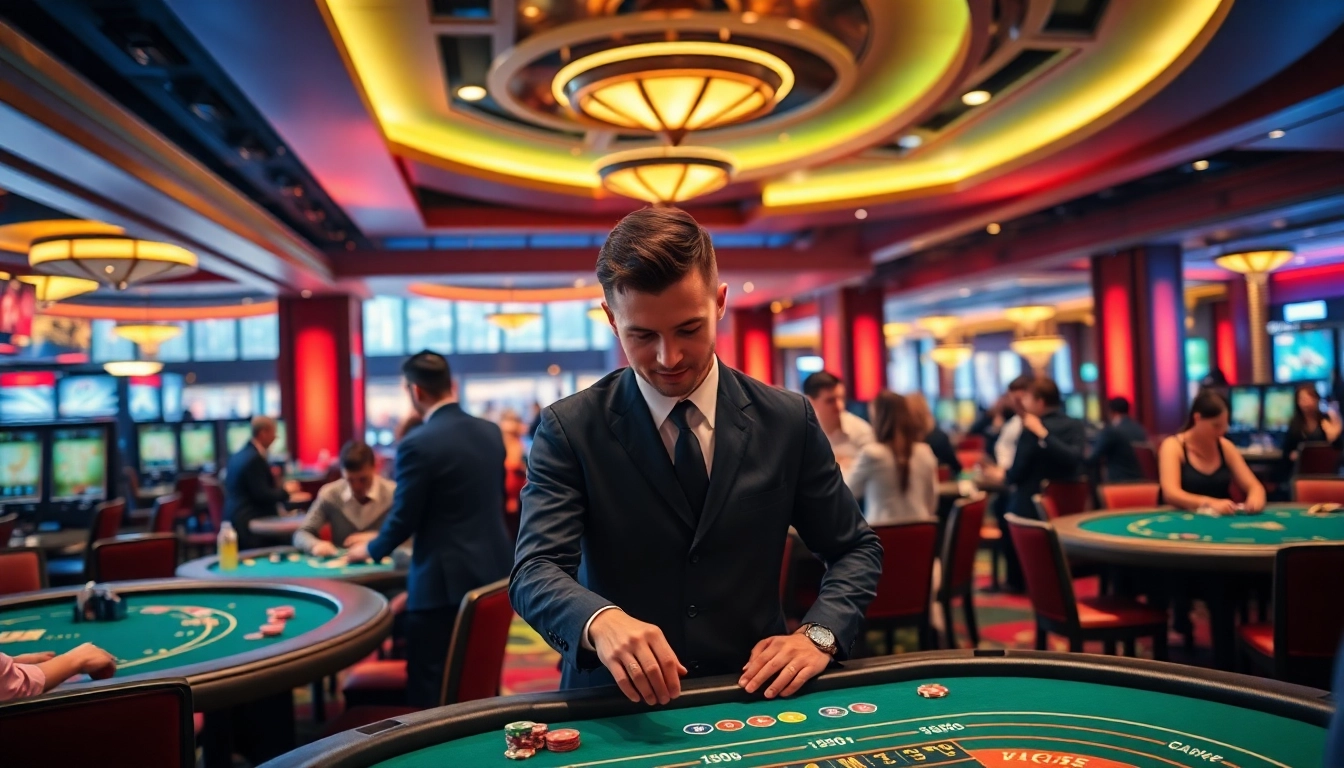 Players enjoy thrilling games in a dynamic sg online casino environment with vibrant colors.