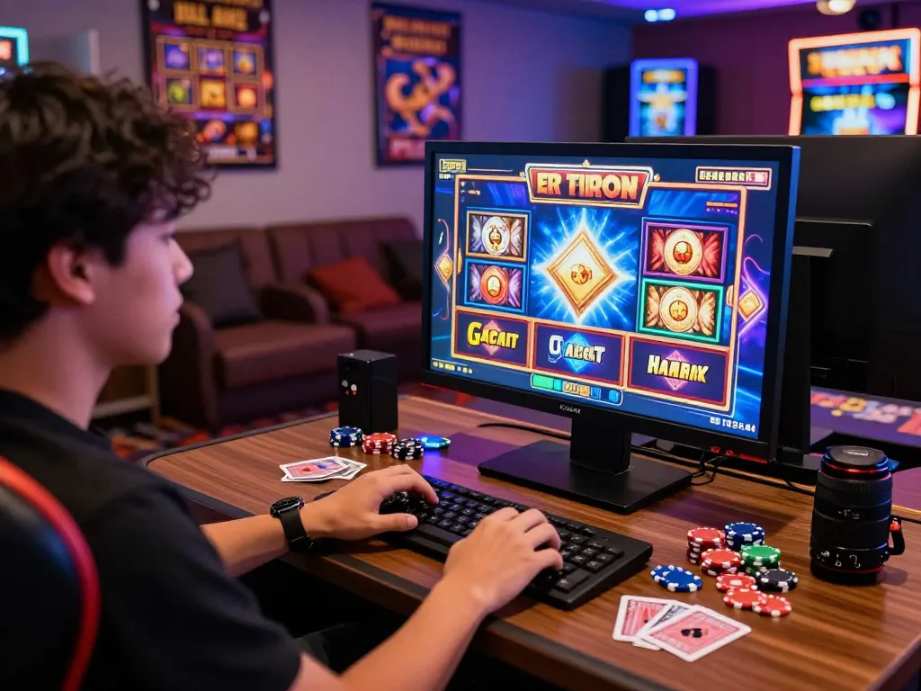 Exciting gaming scene showcasing slot gacor hari ini with vibrant graphics and player engagement.