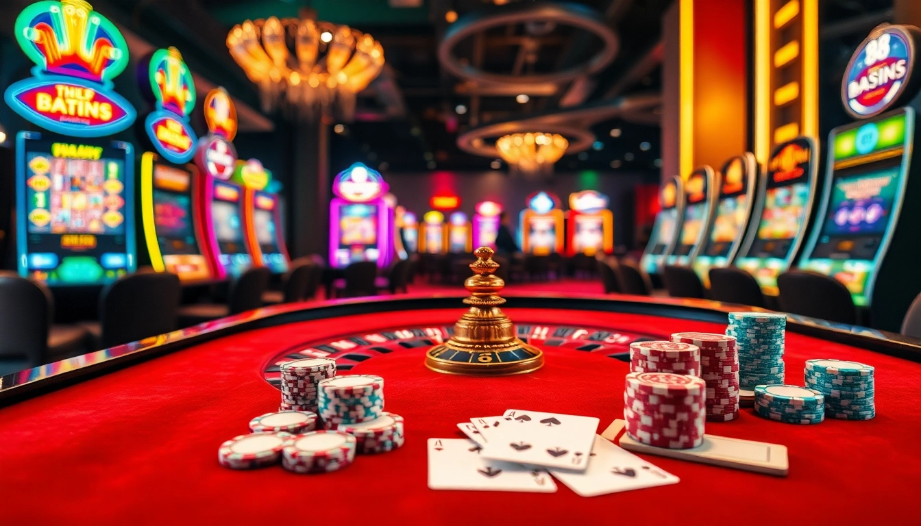 Experience the thrill of rr 88 at a luxurious casino with roulette and vibrant slots.