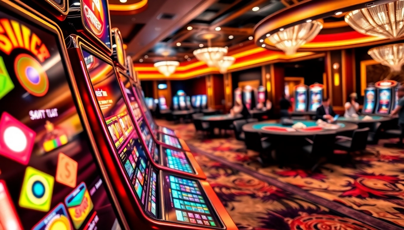 Mendaftar untuk Akun Depo 5k dengan mesin slot yang berwarna-warni di kasino
