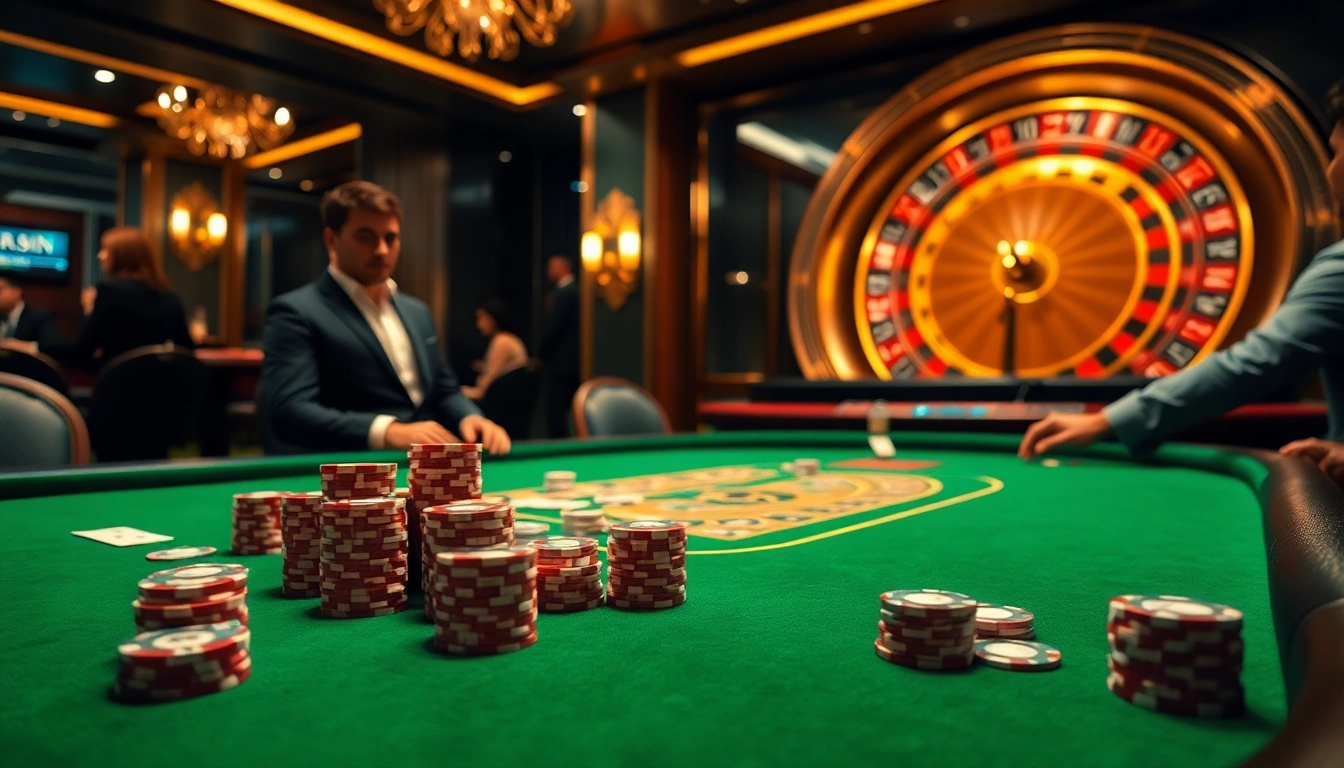 Experience high-stakes excitement at iwin club with luxurious gaming tables and vibrant players.