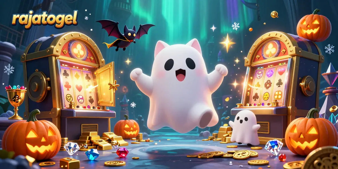 Engage with rajatogel in a vibrant casino scene featuring magical elements and gambling excitement.