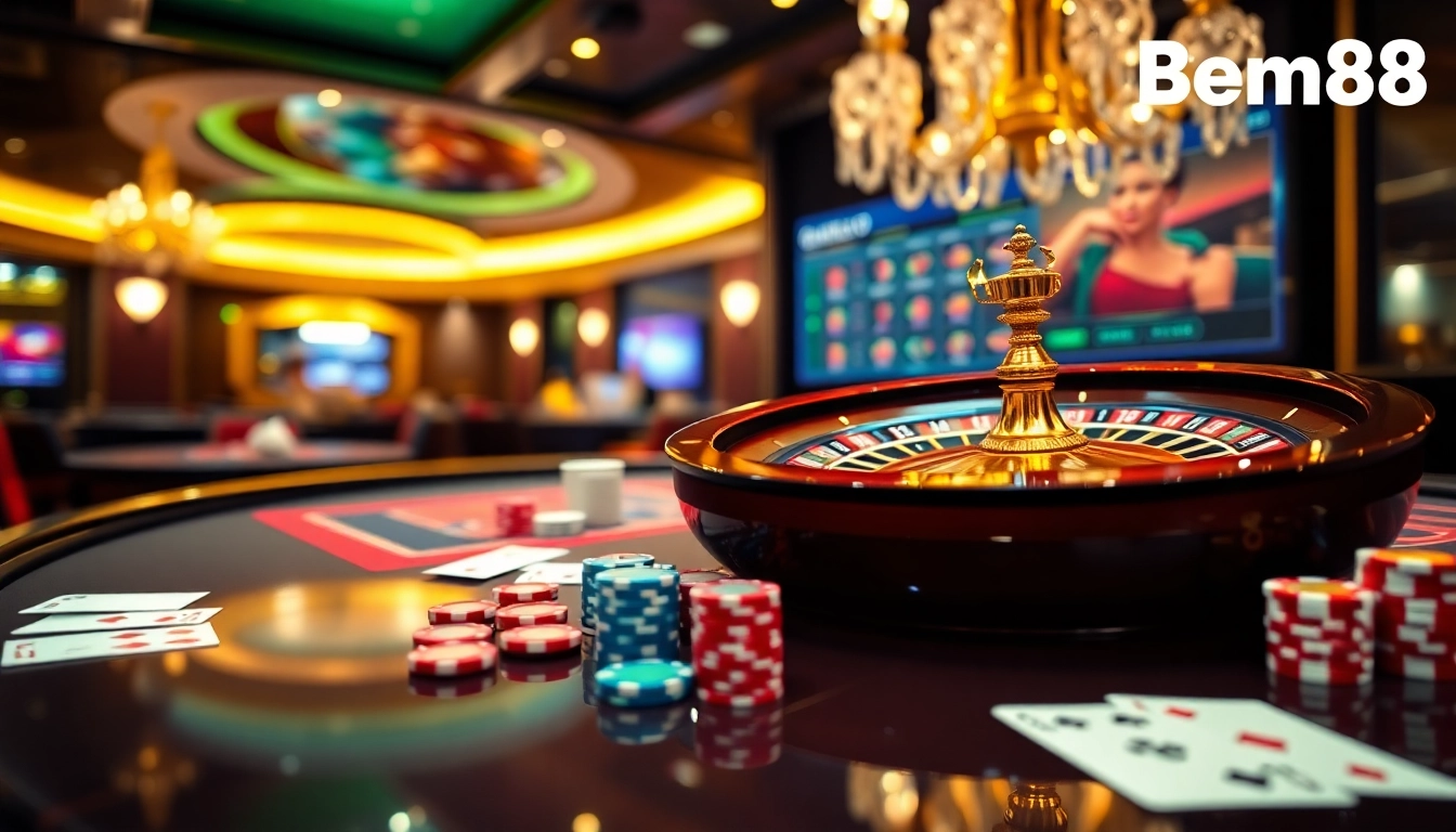 Experience the excitement of gaming at https://bem88i.com/ with vibrant roulette, poker action, and inviting tables.
