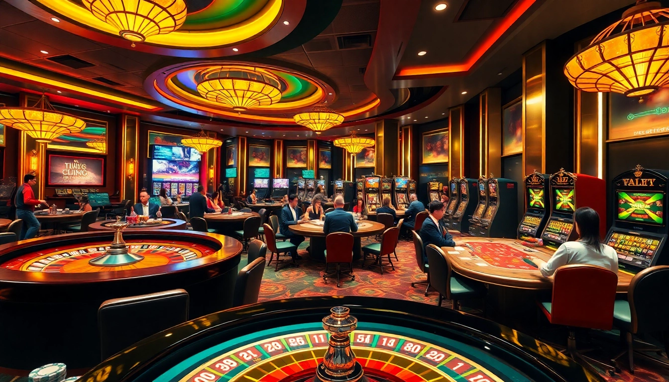 Players strategizing wins at nhà cái go99’s vibrant casino tables.