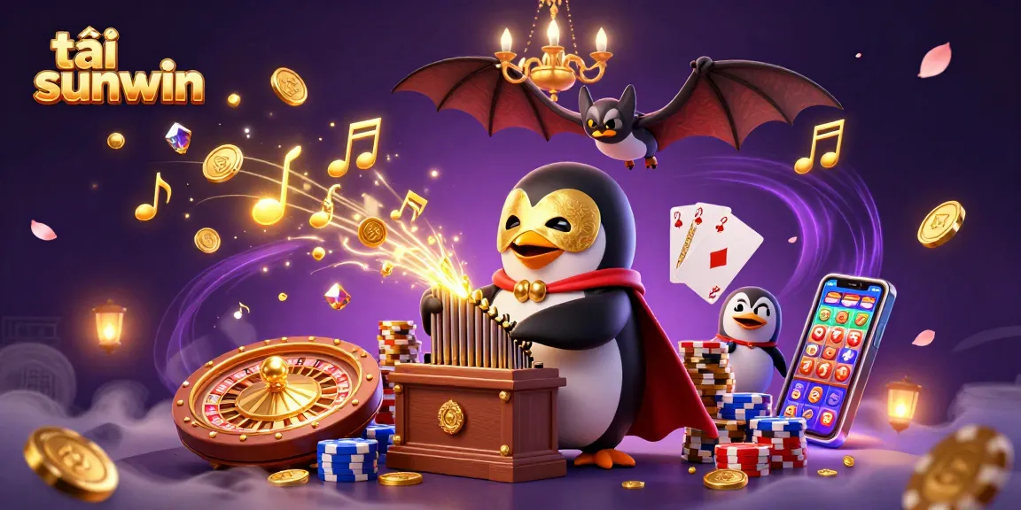 Win big with tải sunwin as a penguin plays a magical organ, showering coins and jewels.