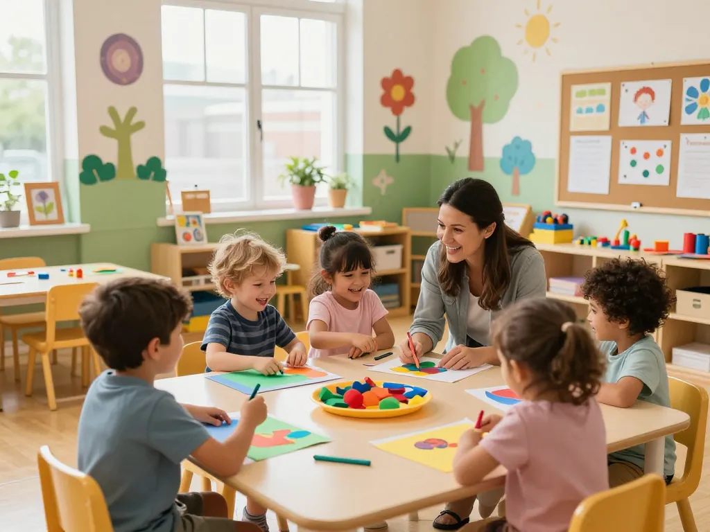 Young children engaged in creative activities at A Child's Dream Nursery, emphasizing panen178.