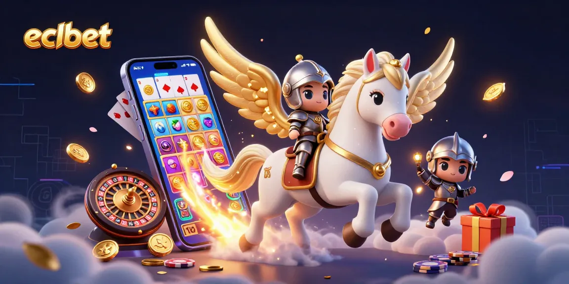 Win big with eclbet in this vibrant casino illustration featuring exciting gaming elements!