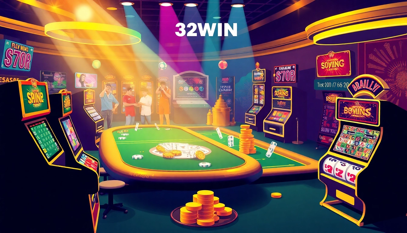 32WIN online gambling platform with vibrant casino games