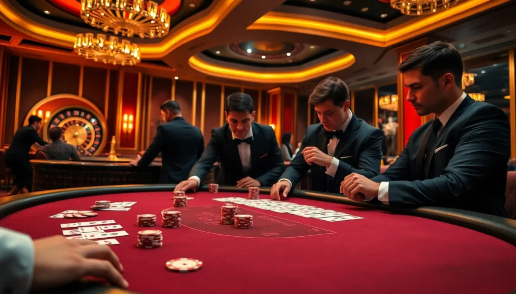 Experience the thrills of MM88 with a high-stakes poker game in a vibrant casino atmosphere.