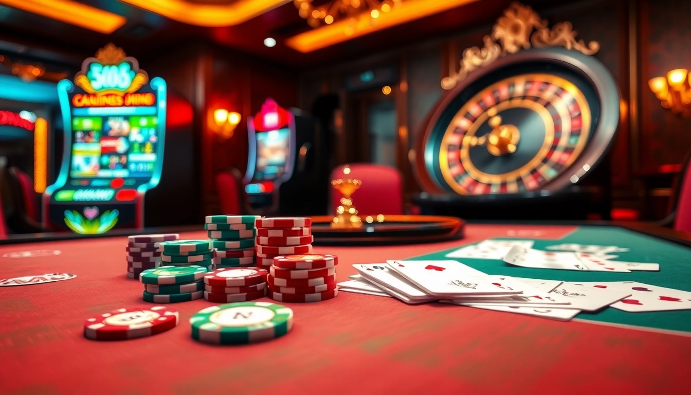 Experience excitement at the xx88 casino with vibrant gaming tables and dynamic gambling action.