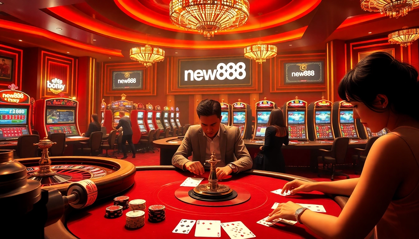 Experience thrilling games at new888 with high-stakes poker and vibrant slot machines.