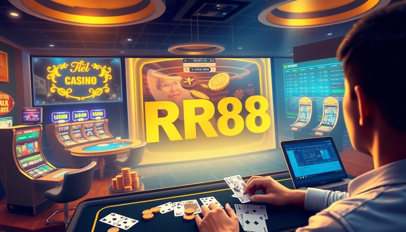 Experience luxury at RR88, featuring dynamic online betting and a rich casino atmosphere.
