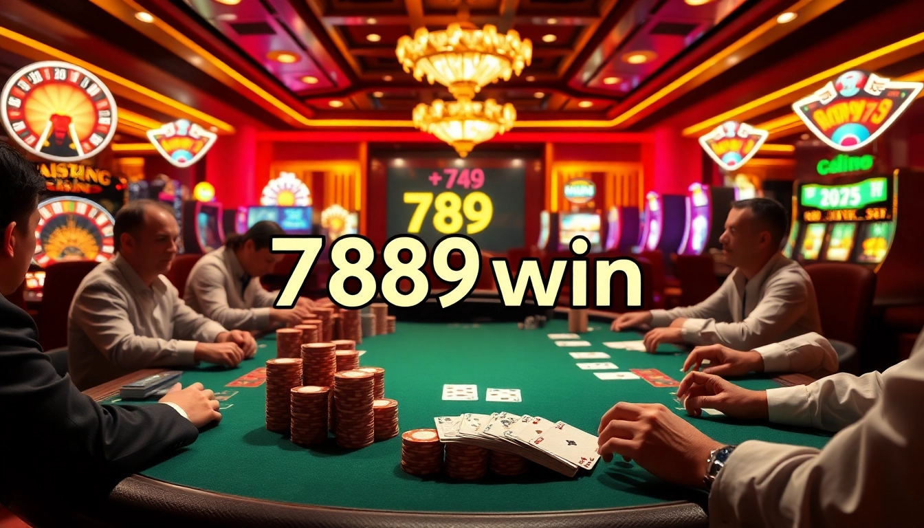 Experience the thrill of winning with 789 win at a luxurious poker table filled with excitement.