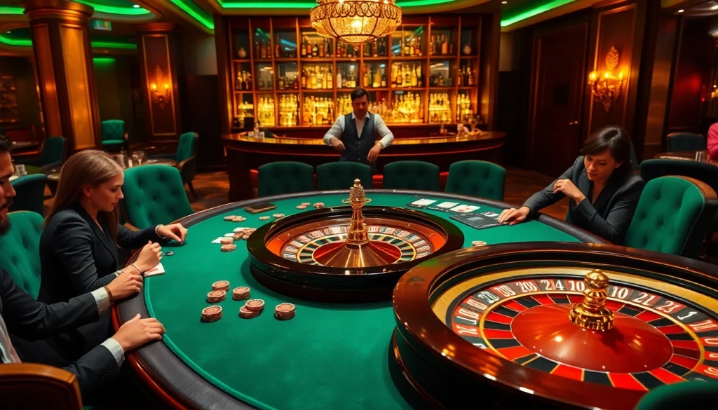 Kuwin vip casino players engaged in a high-stakes card game, highlighting excitement and strategy.