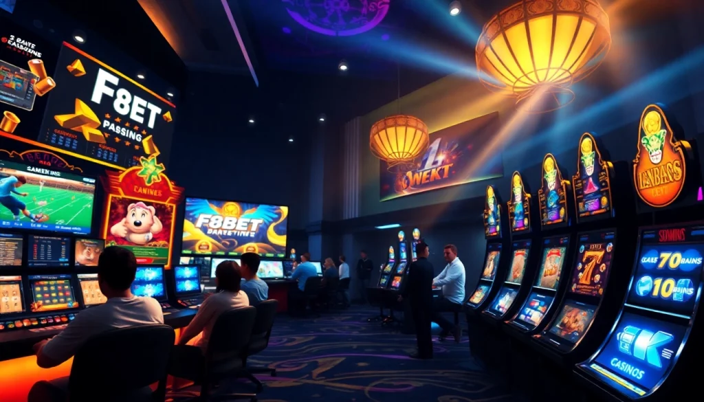 Experience the thrilling world of F8BET online gambling with vibrant gaming and sports betting action.