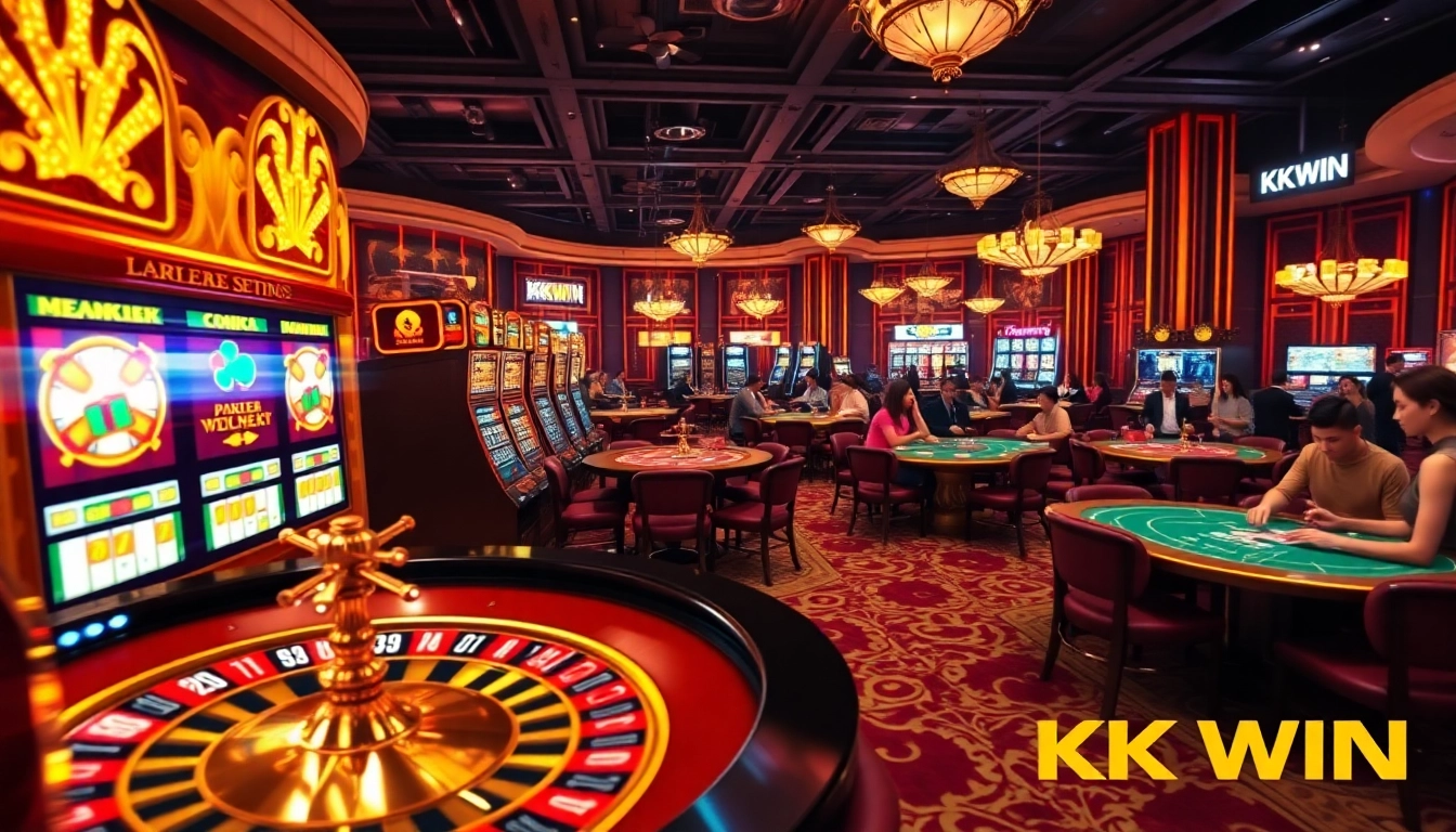 Experience the thrill of online gambling at https://kkwin.life/ with vibrant slot machines and poker tables.