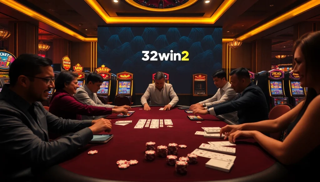 Experience the thrill of casino gaming at 32win2 with vibrant tables and engaging players.