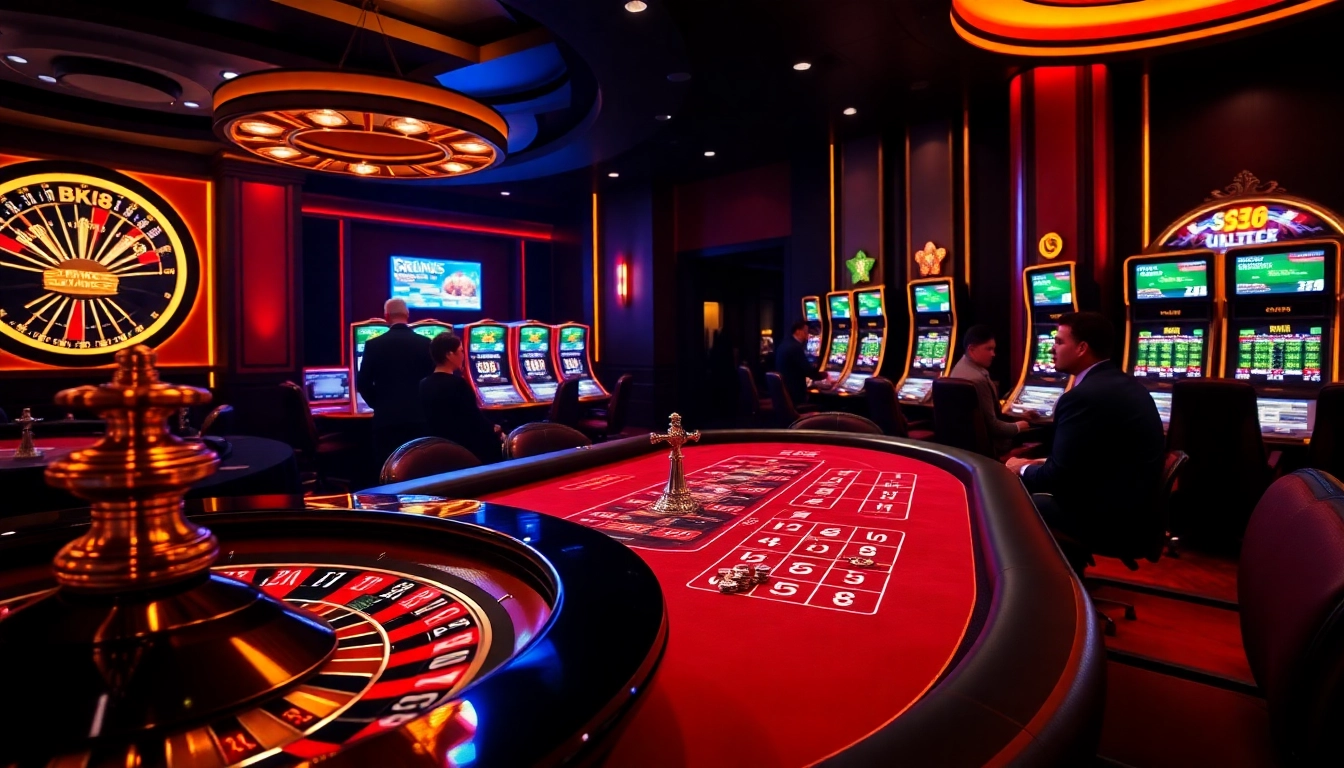 Experience thrilling gambling at BK8 with a lively casino atmosphere featuring classic tables and slots.