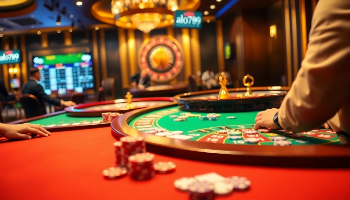 Alo789 offers an exciting online gambling experience with vibrant poker tables and live betting.