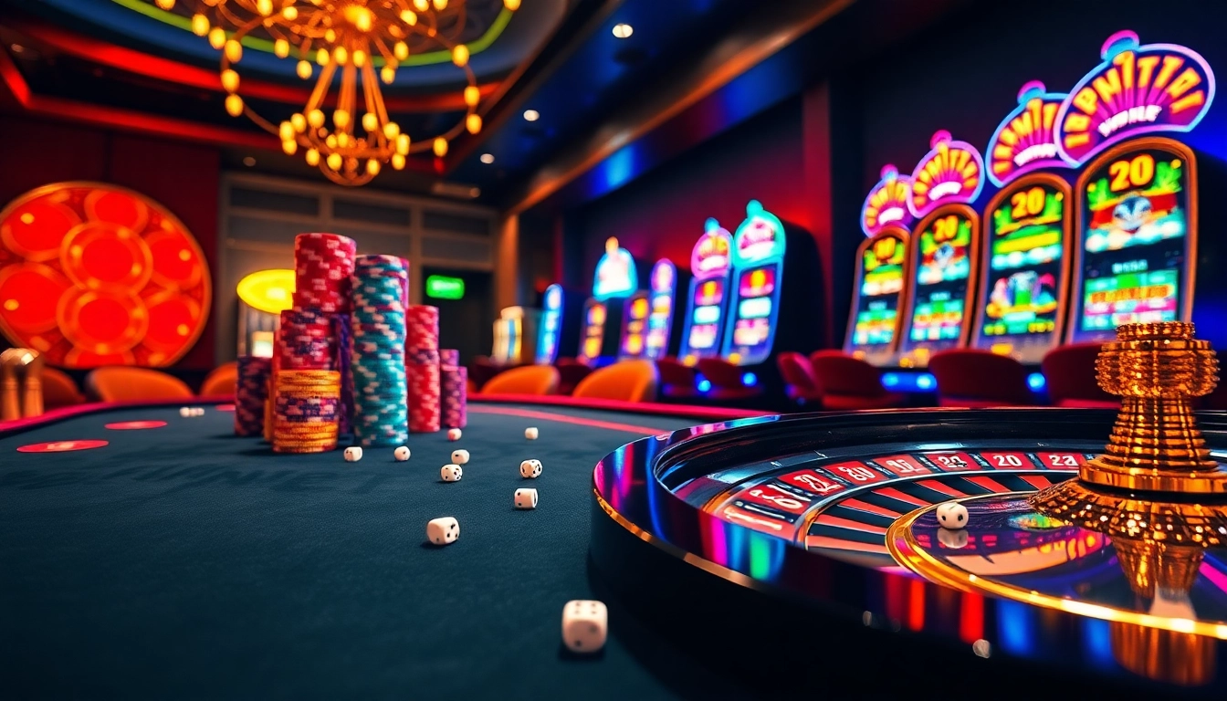 Engaging gamblers with the excitement of fun79 at a luxurious casino table surrounded by poker chips.