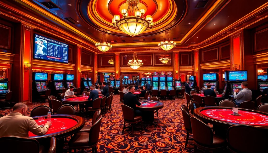 Engage in thrilling bets at J8's luxury casino, featuring vibrant tables and real-time sports odds.