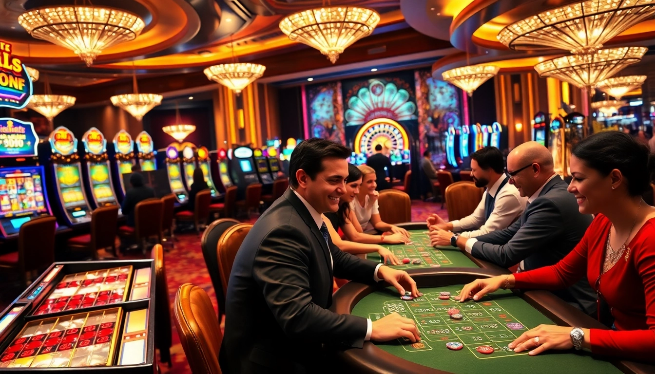 Exciting casino scene featuring players engaged in blackjack, emphasizing đăng ký pg88 opportunity.