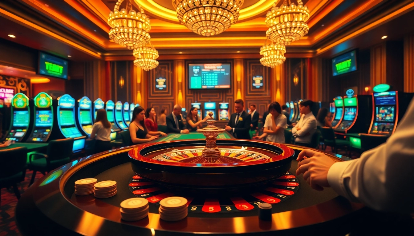 Engage with exciting updates from tin tức ee88 in a lively casino scene featuring roulette and betting action.