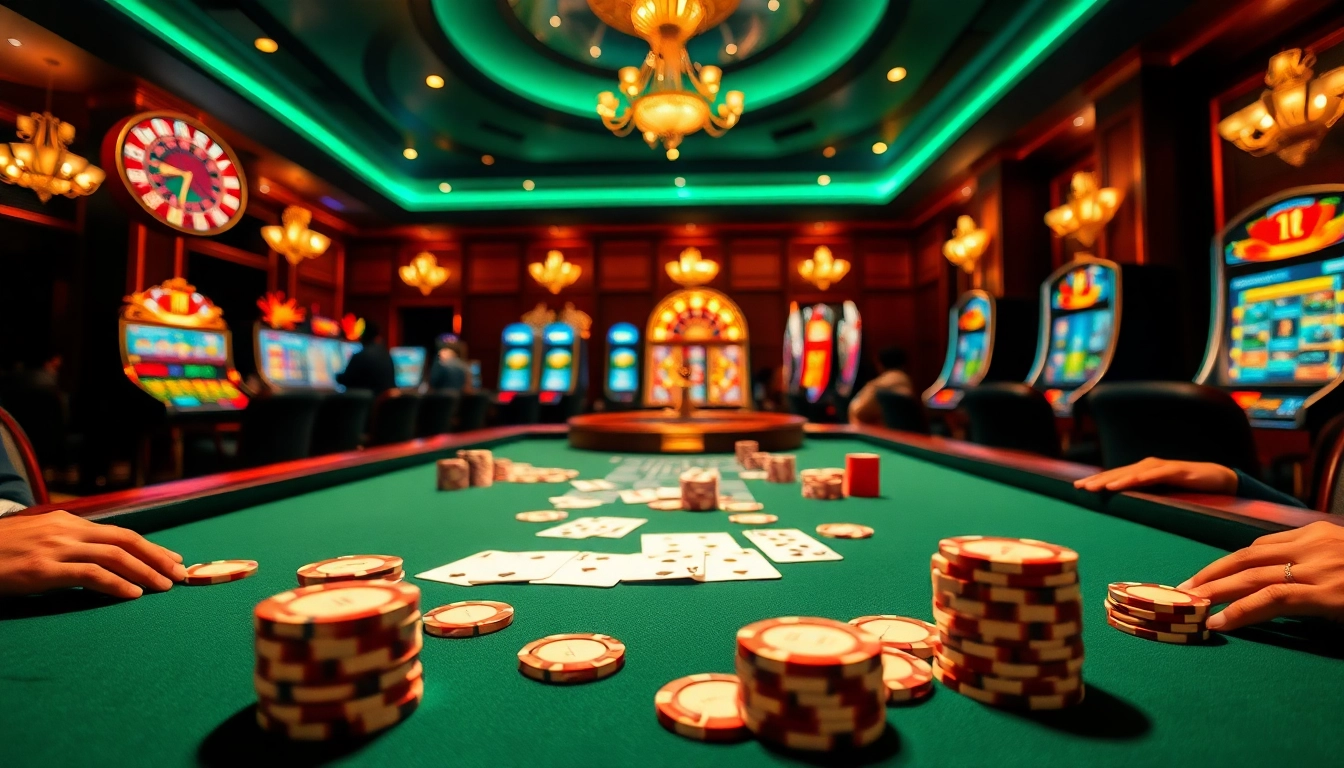 Experience thrilling gameplay at 8kbet, featuring high-stakes poker and luxurious casino elements.