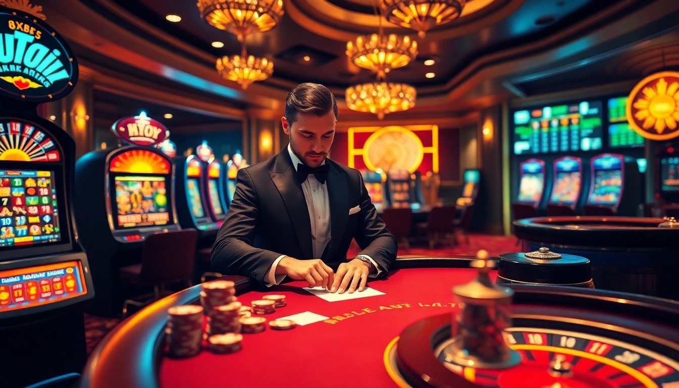Experience the thrill of gambling with link vào 8xbet at an immersive casino setting.